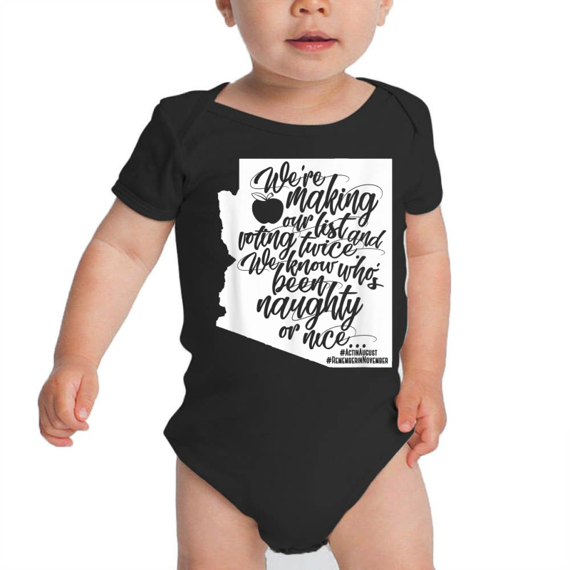 Making Our List Voting Twice Teachers Union Protest Shirt Baby Bodysuit | Artistshot