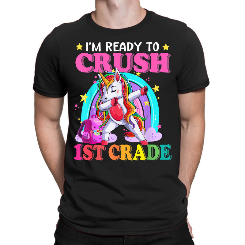 Ready To Crush 1st Grade Unicorn School Girl T-shirt | Artistshot