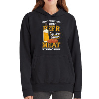 That's What I Do I Drink Beer Smoke Some Meat I Know Things Vintage Hoodie | Artistshot