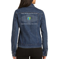 Matter Tells Spacetime How To Curve   Physicists Scientist T Shirt Ladies Denim Jacket | Artistshot