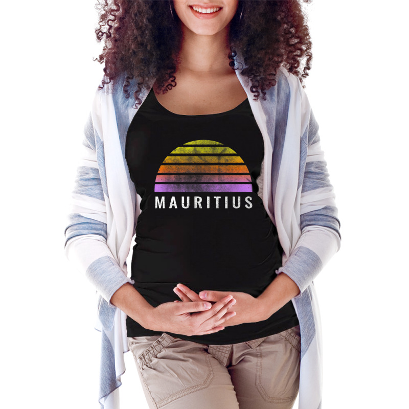 Throwback Sunset Vintage Mauritius Shirt Maternity Scoop Neck T-shirt by cm-arts | Artistshot