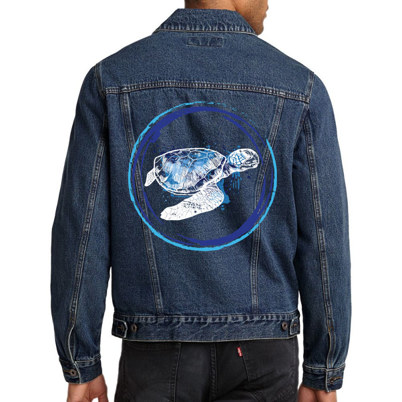 Sea Turtle Ocean Animal, Sea Turtle, Ocean Animal, Sea Turtle Ocean An Men Denim Jacket | Artistshot