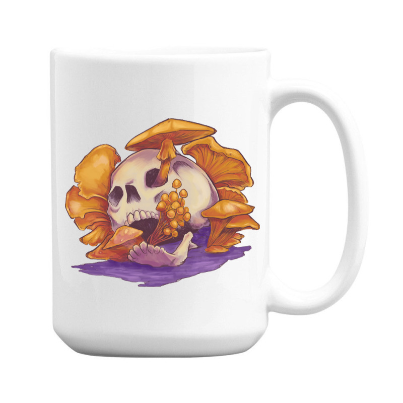 Skull Shrooms, Skull Shrooms Vintage, Skull Shrooms Painting, Skull, S 15 Oz Coffee Mug | Artistshot