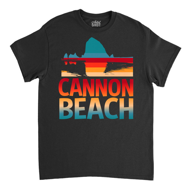 Cannon Beach Skyline Oregon Haystack Rock Souvenir Gifts Premium T Shi Classic T-shirt by cm-arts | Artistshot