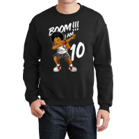 Boom I'm 10 Year Old Black Boy Dabbing 10th Birthday Party Crewneck Sweatshirt | Artistshot