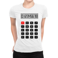 Calculator Halloween Costume Pretend I'm A Calculator T Shirt Ladies Fitted T-shirt | Artistshot