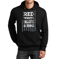 Red White Blue & Bbq Usa Flag 4th Of July Funny Mens Bbq Unisex Hoodie | Artistshot