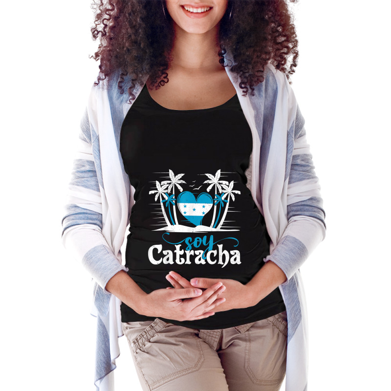 Soy Catracha For Hondurans - Honduras Flag Gift Girl Maternity Scoop Neck T-shirt by SelwynOman | Artistshot