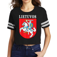 Lietuvos Emblem Lithuanian Coat Of Arms National Pride T Shirt Scorecard Crop Tee | Artistshot