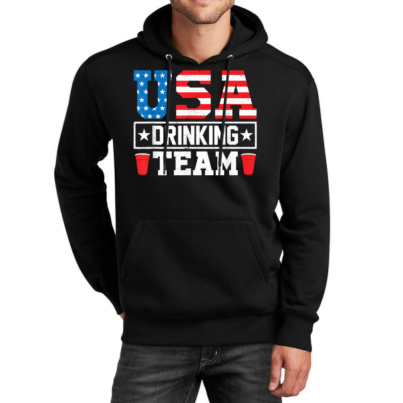 Usa Drinking Team Funny Drinking Beer Lover Unisex Hoodie | Artistshot