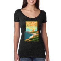 Channel Islands California Wpa National Parks Poster Retro T Shirt Women's Triblend Scoop T-shirt | Artistshot