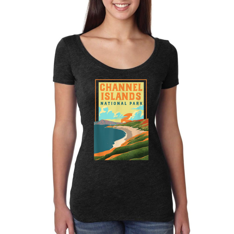 Channel Islands California Wpa National Parks Poster Retro T Shirt Women's Triblend Scoop T-shirt by cm-arts | Artistshot