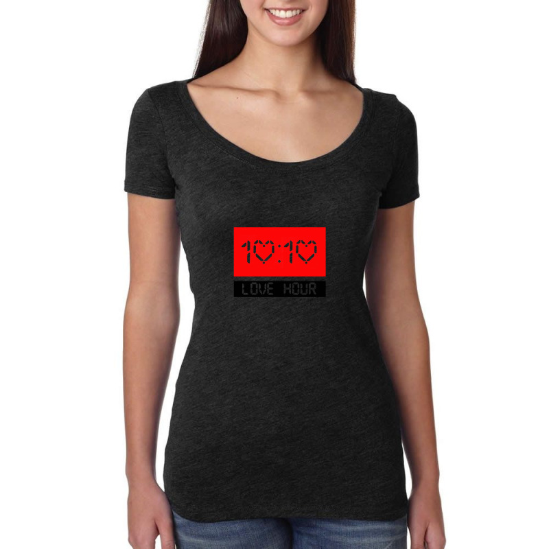 Love Hour 10 10 Women's Triblend Scoop T-shirt by cm-arts | Artistshot