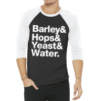 Ripple Junction Barley & Hop & Yeast & Water 3/4 Sleeve Shirt | Artistshot