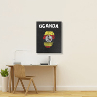 Uganda Fingerprint Flag Country Pride Heritage Shirt Portrait Canvas Print | Artistshot