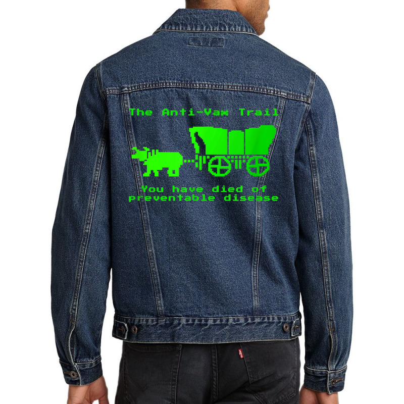 The Anti-vax Trail Pro Vax Vaccination Men Denim Jacket | Artistshot