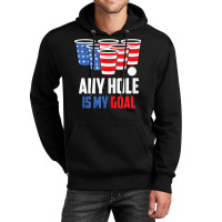 Usa Flag Beer Pong Game 4th Of July Beer Any Hole Is My Goal Tank Top Unisex Hoodie | Artistshot