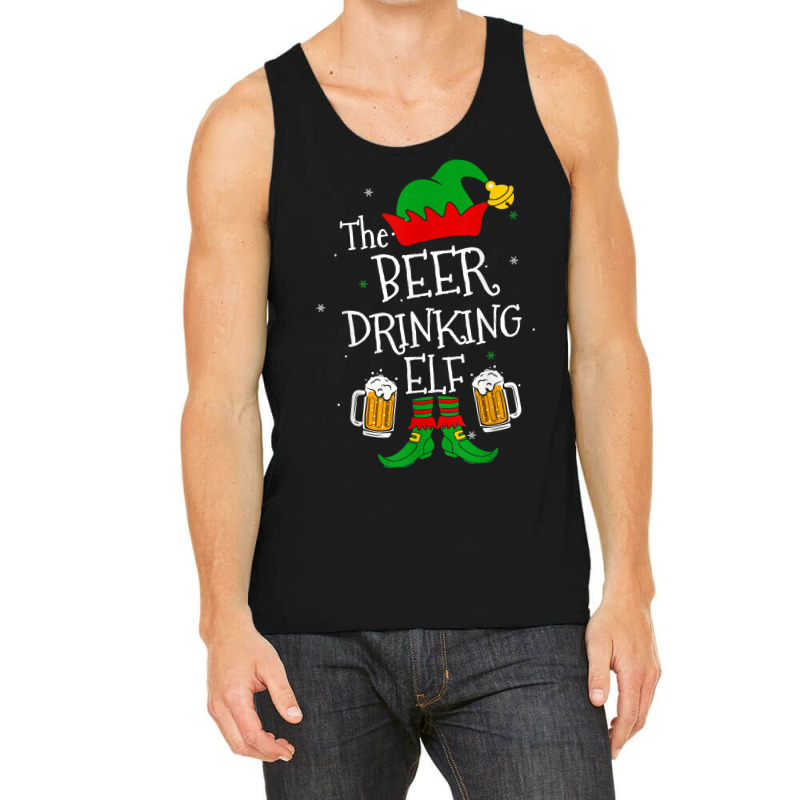 The Beer Drinking Elf Matching Family Drinker Merry Xmas Day Tank Top | Artistshot