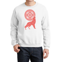 Svetoch Double Kolovrat Slavic God Symbol With Wolf Premium T Shirt Crewneck Sweatshirt | Artistshot