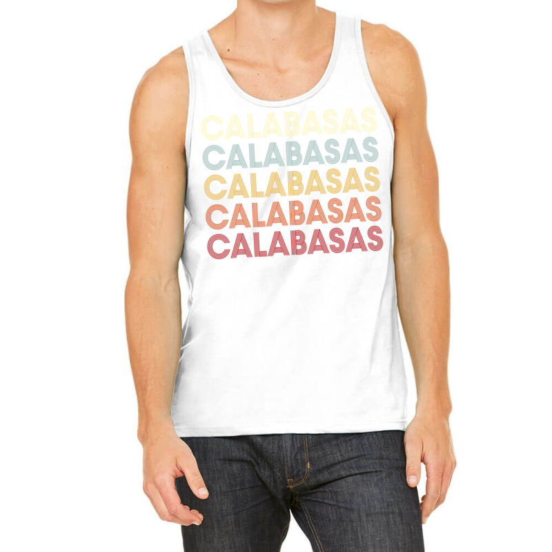 Calabasas California Calabasas Ca Retro Vintage Text Long Sleeve T Shi Tank Top by cm-arts | Artistshot