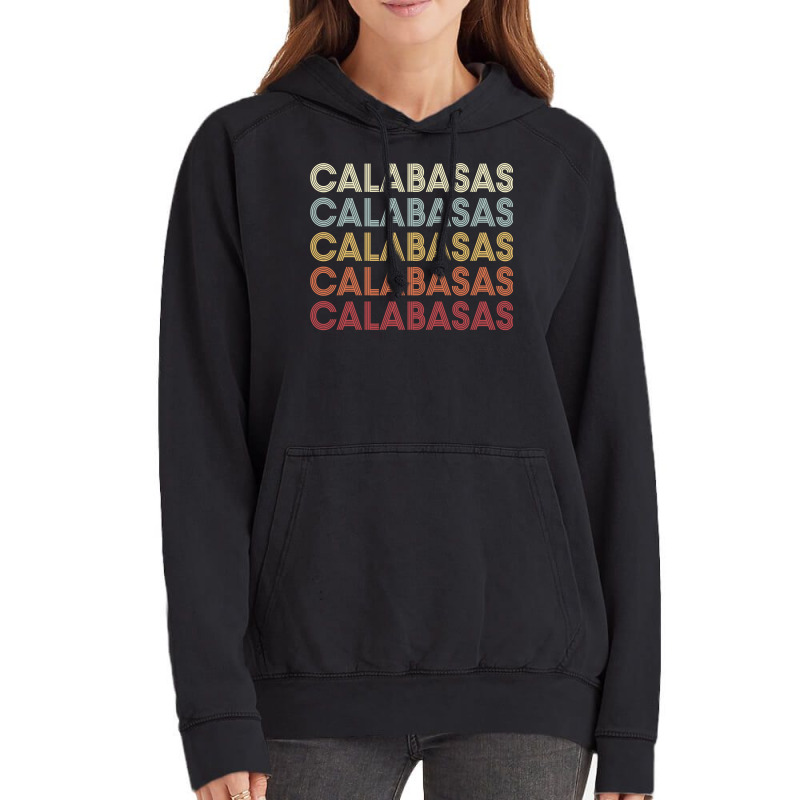 Calabasas California Calabasas Ca Retro Vintage Text Long Sleeve T Shi Vintage Hoodie by cm-arts | Artistshot