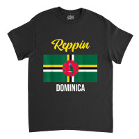 Dominica Flag Reppin West Indies Vacation Classic T-shirt | Artistshot