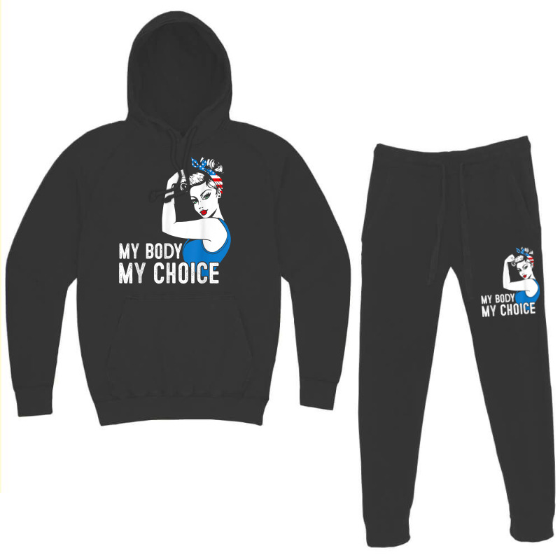 My Body My Choice Pro Choice Messy Bun Her Body Her Choice T Shirt Hoodie & Jogger Set | Artistshot