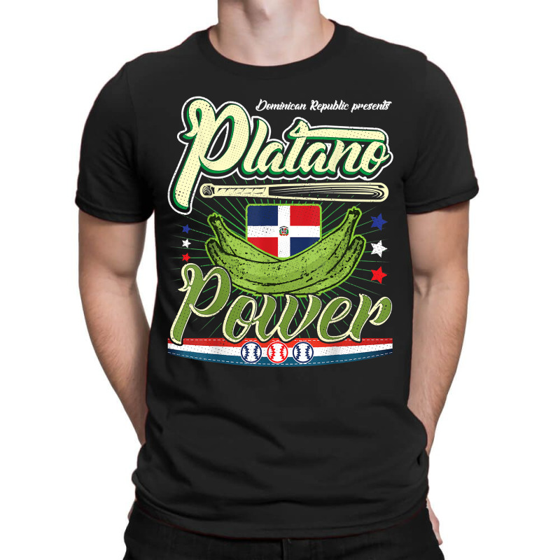 Dominican Republic Platano Power Baseball Dr Flag T-shirt | Artistshot