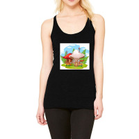 Isolated-fantasy-mushroom-house-- Racerback Tank | Artistshot