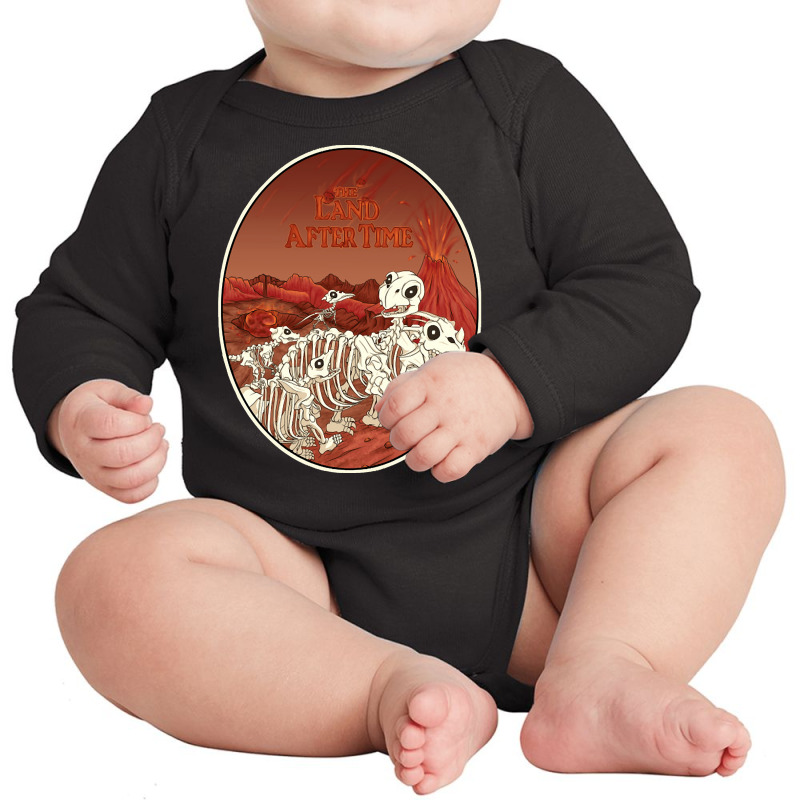 The Land After Time, The Land After Damaging Time, The Smouldering Lan Long Sleeve Baby Bodysuit | Artistshot