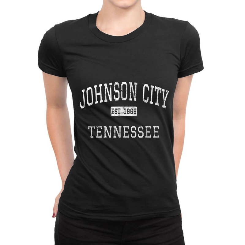 Johnson City Tennessee Tn Vintage T Shirt Ladies Fitted T-Shirt by cm-arts | Artistshot