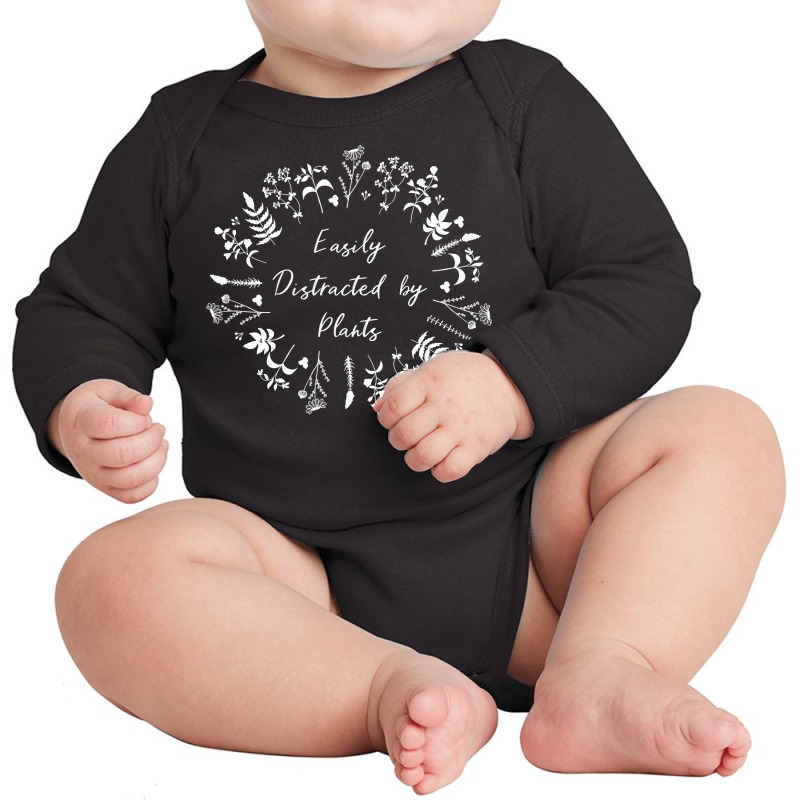 Easily Distracted By Plants Garden Herbalist Long Sleeve T Shirt Long Sleeve Baby Bodysuit by cm-arts | Artistshot