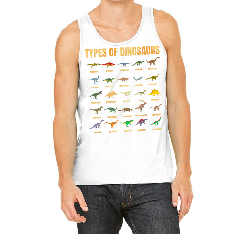 Types Of Dinosaurs   Dino Identification   Rex Dinosaur Type T Shirt Tank Top by cm-arts | Artistshot