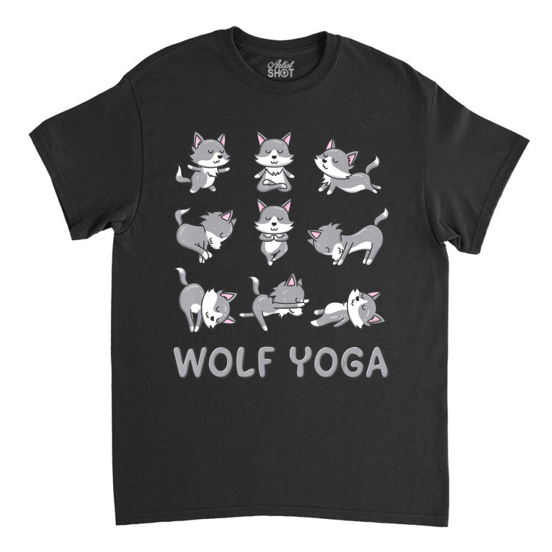 Wolf Yoga Wolf Yoga Pose Meditation Men Women Kids Classic T-shirt by Kuwannin528 | Artistshot