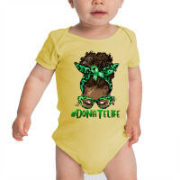 Afro Messy Bun Donate Life Baby Bodysuit | Artistshot