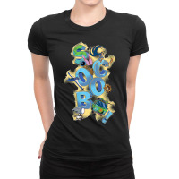 Womens Scoob! Title Stacked V-neck Ladies Fitted T-shirt | Artistshot