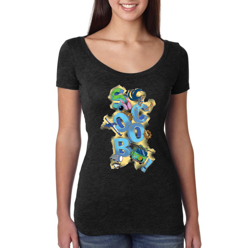 Womens Scoob! Title Stacked V-neck Women's Triblend Scoop T-shirt by Kenruhaea79 | Artistshot