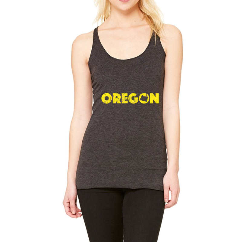 Home State Of Oregon Pride Eugene Or Green & Yellow S500072 Racerback Tank by cm-arts | Artistshot