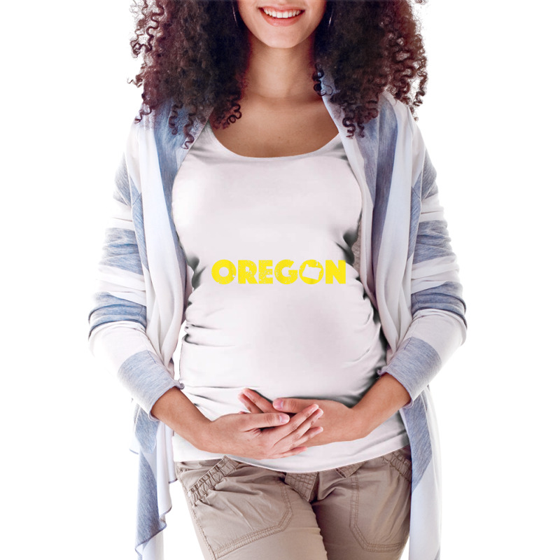 Home State Of Oregon Pride Eugene Or Green & Yellow S500072 Maternity Scoop Neck T-shirt by cm-arts | Artistshot