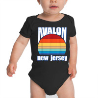 Avalon New Jersey Retro Sunset Nj Summer Beach Vacation T Shirt Baby Bodysuit | Artistshot