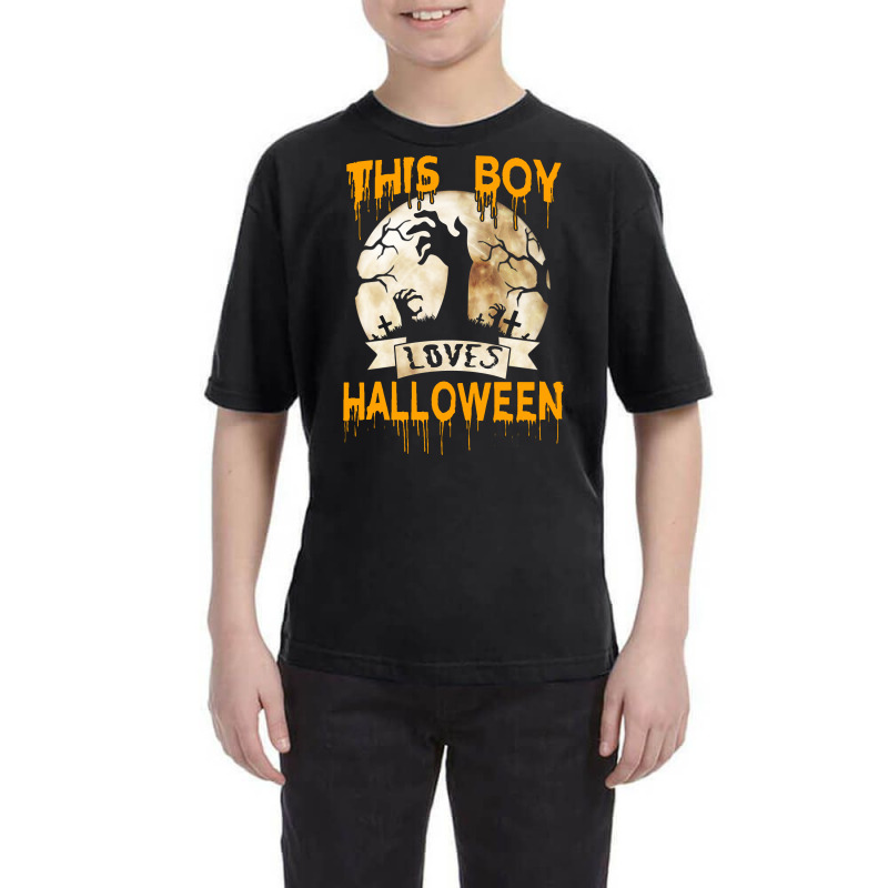 Halloween Costume This Boy Loves Halloween Youth Tee | Artistshot