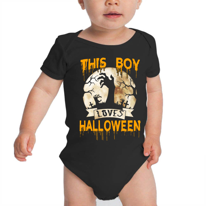 Halloween Costume This Boy Loves Halloween Baby Bodysuit | Artistshot