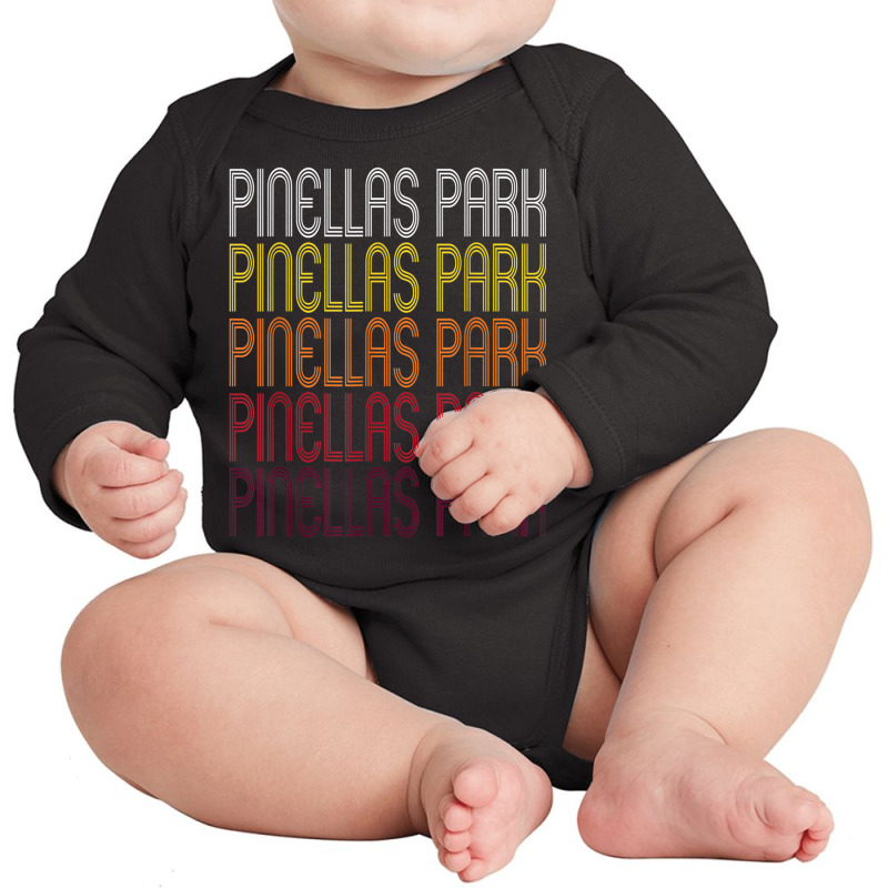 Pinellas Park, Fl  Vintage Style Florida T Shirt Long Sleeve Baby Bodysuit | Artistshot