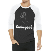 Gabagool Italian American Meat With Hand Sign Funny Design 3/4 Sleeve Shirt | Artistshot