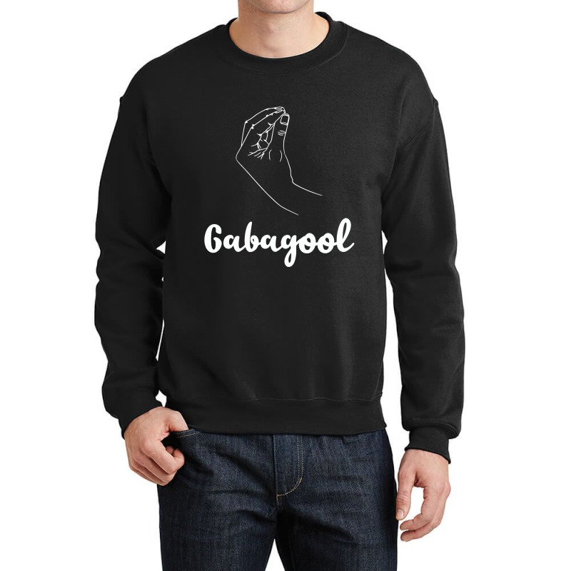 Gabagool Italian American Meat With Hand Sign Funny Design Crewneck Sweatshirt | Artistshot