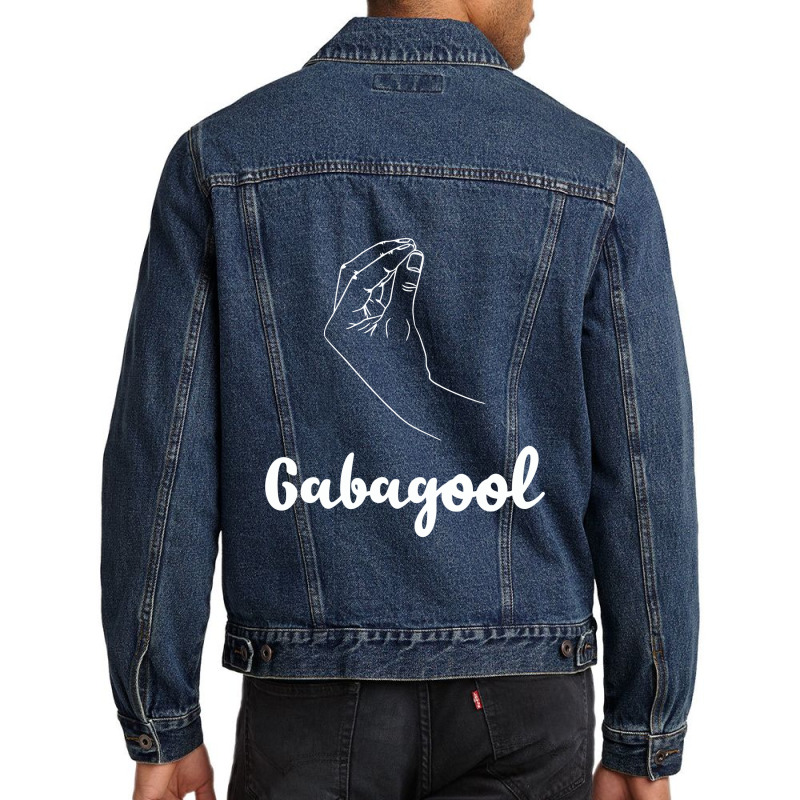 Gabagool Italian American Meat With Hand Sign Funny Design Men Denim Jacket | Artistshot