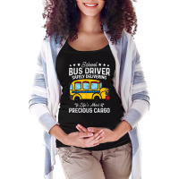 Funny Busman School Bus Driver Safely Delivering Precious T Shirt Maternity Scoop Neck T-shirt | Artistshot