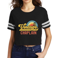 Chaplain Vintage Sunset Profession Retro Job Title Premium T Shirt Scorecard Crop Tee | Artistshot