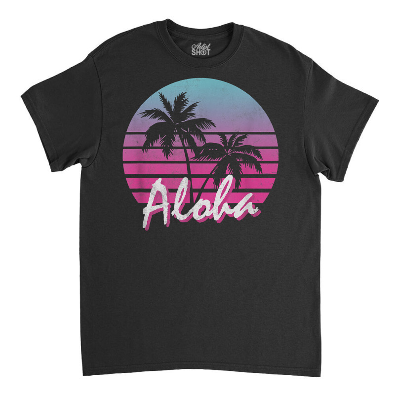 Aloha Hawaii Hawaiian Island Palm Beach Surf Vintage T Shirt Classic T-shirt by cm-arts | Artistshot