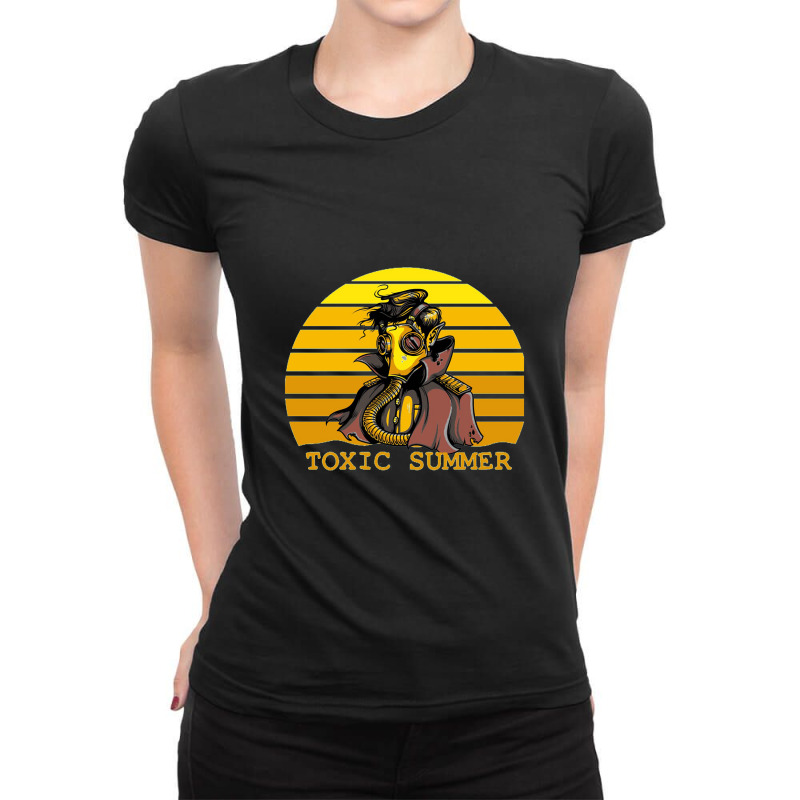 Toxic Summer, Printing Science And Technology Ladies Fitted T-Shirt by centaureablues | Artistshot